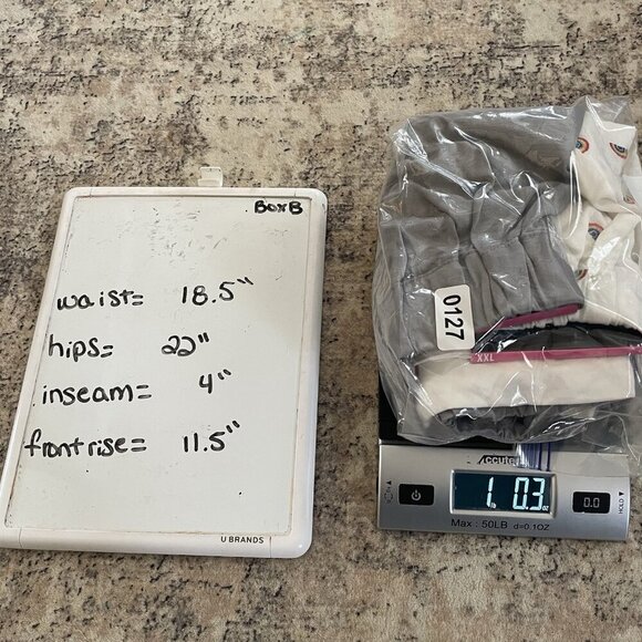 Feeling Proud Womens Shorts Set XXL Rainbow Pride White Gray Elastic Waist Tie - Picture 12 of 12